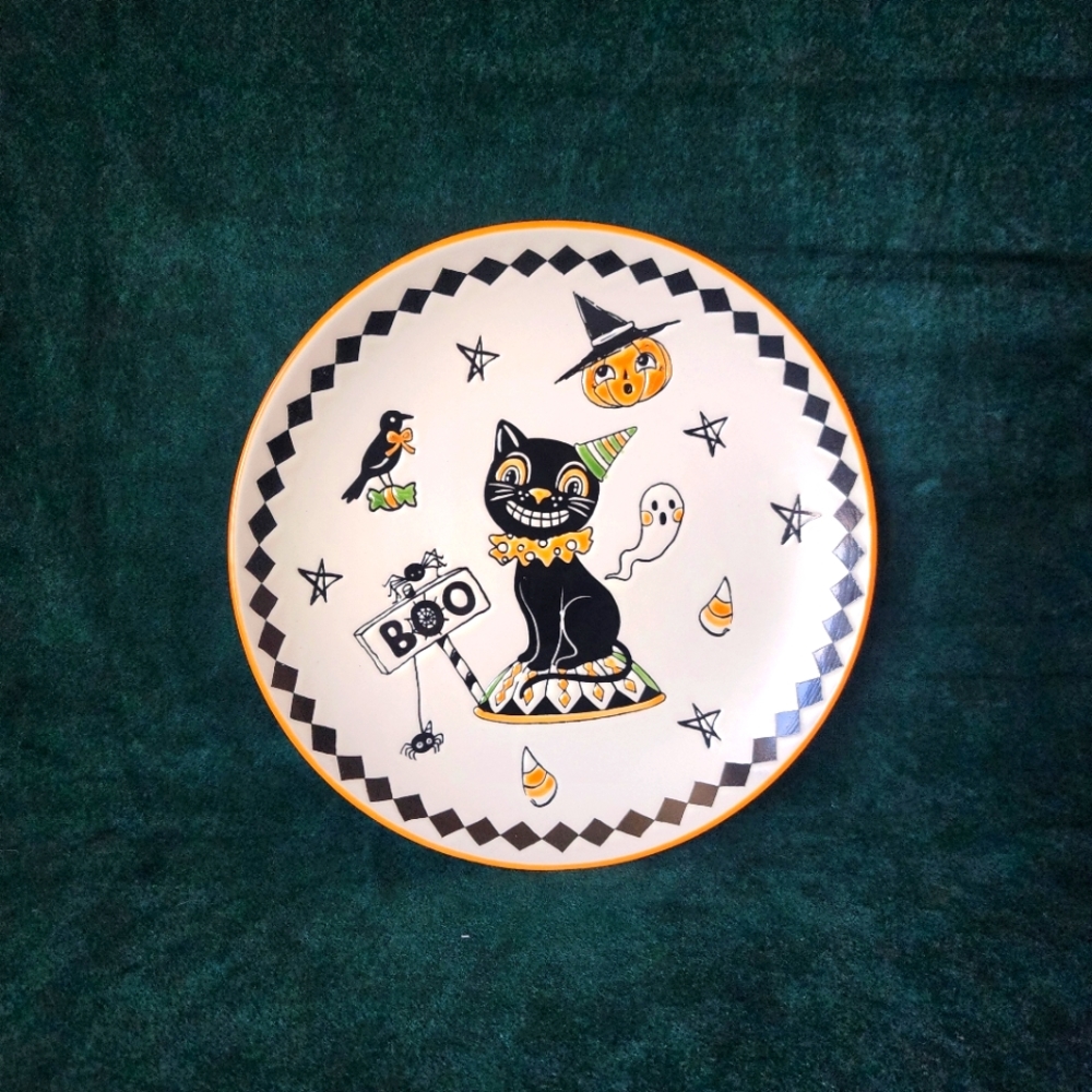 Eli + Ana vintage style Halloween Dinner Plate